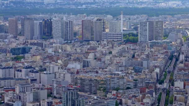 Über Den Dächern Von Paris Luftaufnahme Paris Frankreich September 2023 — Stockvideo