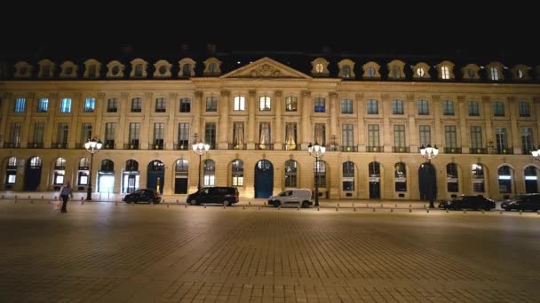 Paris Teki Seçkin Lüks Vendome Meydanı Seyahat Fotoğrafçılığı — Stok video