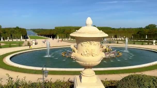 Krásné Zahrady Zámku Versailles Paříži Paříž Francie Září 2023 — Stock video
