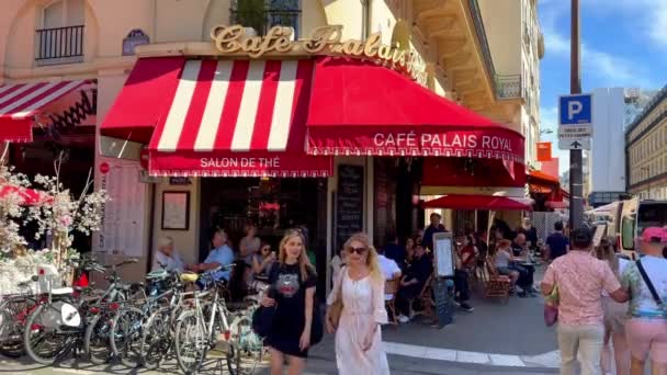 Café Rue Palais Royal Paris Paris France Septembre 2023 — Video