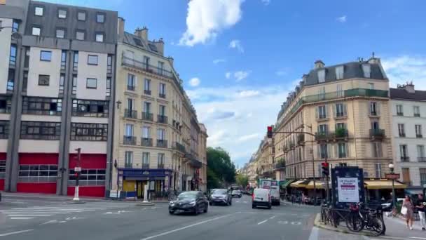 Paris Güzel Caddeleri Caddeleri Paris France Eylül 2023 — Stok video