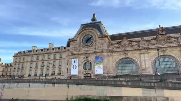 Paris Eski Tren Istasyonu Paris Teki Ünlü Orsay Müzesi Paris — Stok video