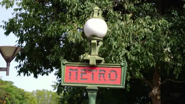Paris Metro Stasyonu Paris France Eylül 2023 — Stok video