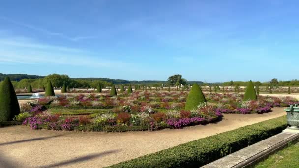 Όμορφοι Κήποι Στο Κάστρο Των Βερσαλλιών Στο Παρίσι Παρισι Γαλλια — Αρχείο Βίντεο