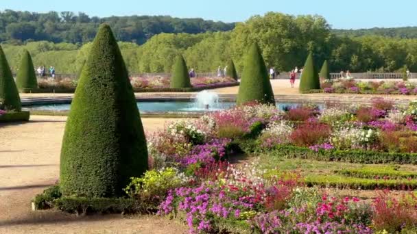 巴黎凡尔赛城堡美丽的花园 2023年9月5日 — 图库视频影像
