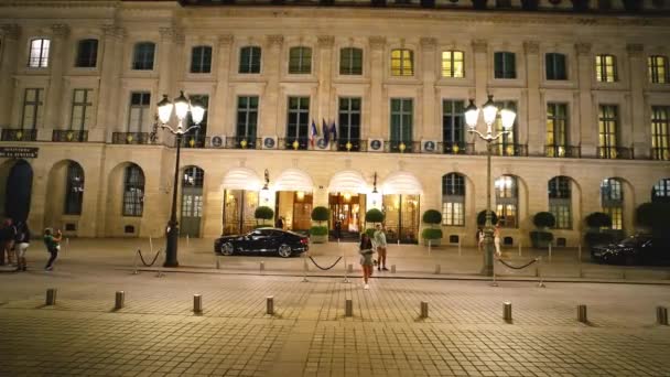 Famoso Ritz Hotel Stelle Piazza Vendome Parigi Parigi Francia Settembre — Video Stock