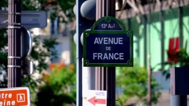 Fransa Bulvarı, Paris 'in 13. Bölgesi - PARIS, FRANCE - Eylül 04, 2023