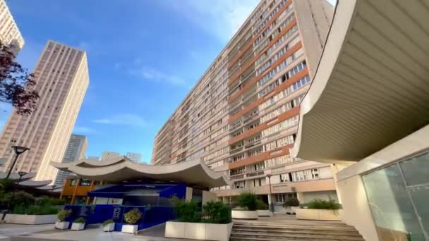 Famoso Complexo Residencial Décimo Terceiro Distrito Paris Chamado Les Olympiades — Vídeo de Stock