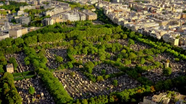 上からパリのモンパルナス墓地 パリス フランス セプトナーニ 2023 — ストック動画