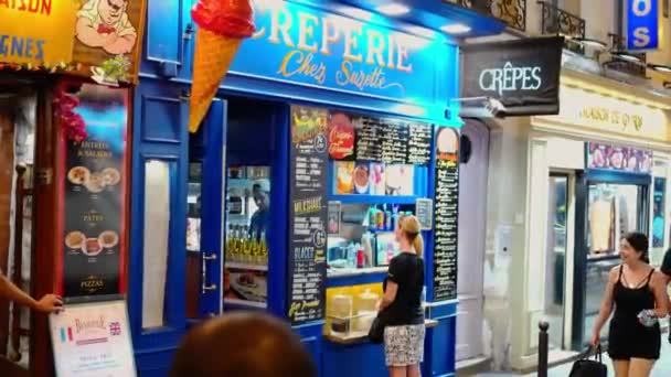 Creperie Paris Located Latin Quarter Párizs Franciaország September 2023 — Stock videók