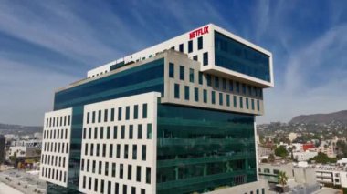 Netflix Şirketi - Los Angeles 'taki genel merkez binaları - Los Angeles İHA görüntüleri - LOS ANGELES, ABD - 5 Kasım 2023