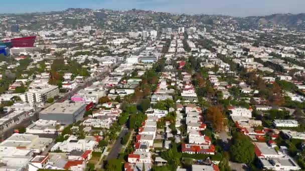 Vol Dessus West Hollywood Los Angeles Drone Footage Photographie Aérienne — Video