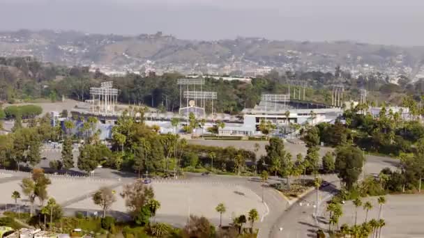 Dodgers Stadium Los Angeles Felülről Los Angeles Drone Footage Los — Stock videók