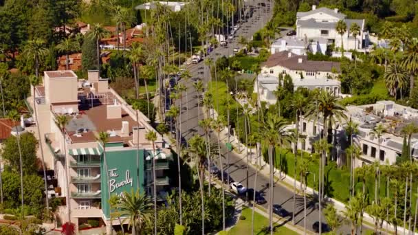 Beverly Hills Los Angeles Drone Πλάνα Los Angeles Usa Νοεμβρίου — Αρχείο Βίντεο