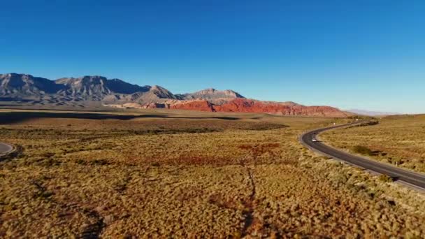 Det Torra Landskapet Nevada Öknen Flygfoto Flygfoto — Stockvideo