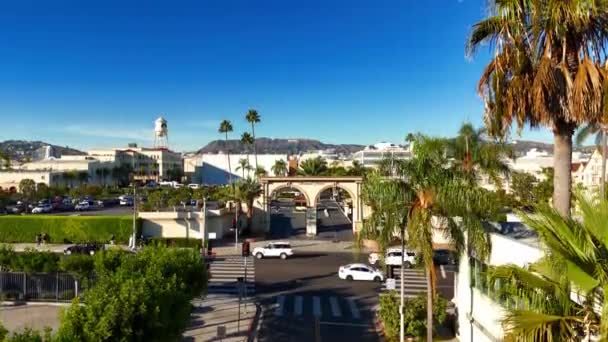 Paramount Studios Der Melrose Avenue Von Oben Drohnenaufnahmen Aus Los — Stockvideo