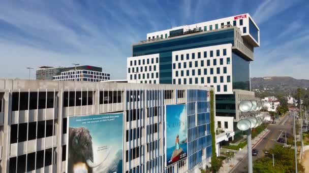 Штаб Квартира Netflix Лос Анджелесі Вигляд Зверху Лос Анджелес Drone — стокове відео