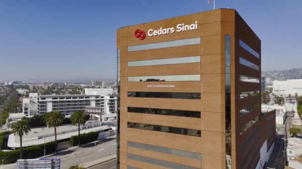 Cedars Sinaiメディカルセンター マーク グッドソンビル ロサンゼルス ドローン映像 アメリカ ネバー 2023 — ストック動画