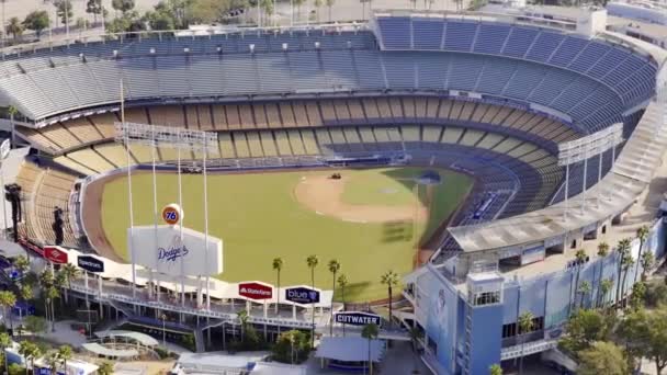 Dodgers Stadium Los Angeles Góry Los Angeles Drone Footage Los — Wideo stockowe