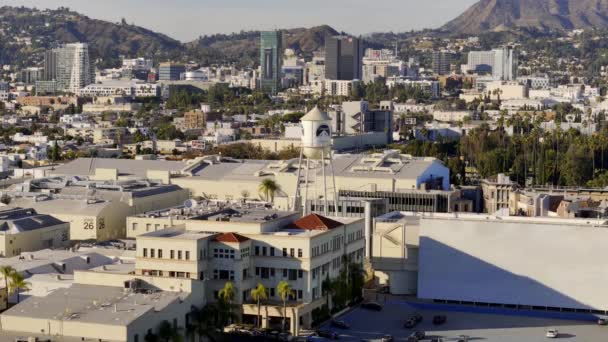 Voo Sobre Famosas Imagens Paramount Hollywood Los Angeles Drone Footage — Vídeo de Stock