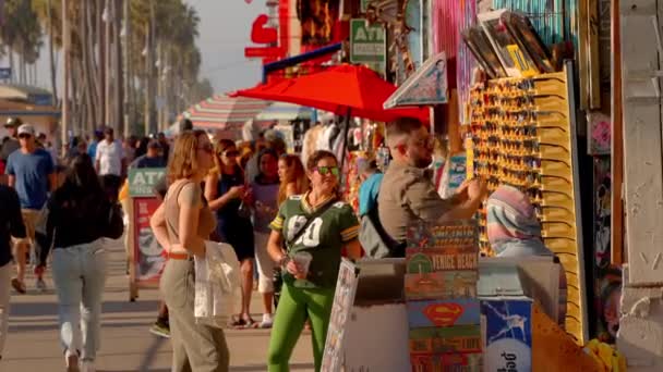 Popular Ocean Walk Venice Beach Los Angeles Verenigde Staten November — Stockvideo
