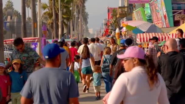 Popular Ocean Walk Venice Beach Los Angeles Verenigde Staten November — Stockvideo