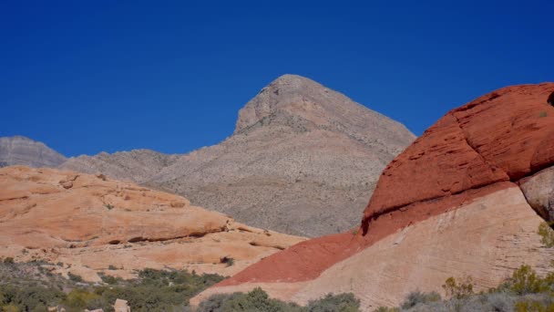 Красивий Краєвид Каньйону Червоної Скелі Неваді Фотографія Подорожей — стокове відео