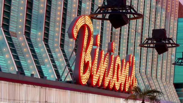 Binions Casino Downtown Las Vegas Las Vegas Usa October 2023 — Stock Video