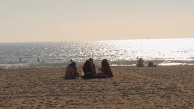 Güneşli bir günde Popüler Venedik Plajı ve Okyanus Önü Yürüyüşü - LOS ANGELES, ABD - 5 Kasım 2023