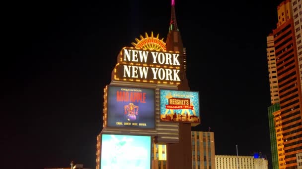New York New York Hotel Casino Las Vegas Las Vegas — Stockvideo