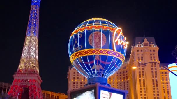 Paris Hotel Casino Las Vegas Las Vegas Usa October 2023 – stockvideo