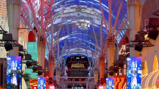 Amazing Fremont Street Experience Downtown Las Vegas Las Vegas Estados — Vídeo de stock