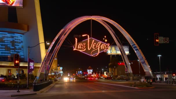 拉斯维加斯霓虹灯 Las Vegas Usa October 2023 — 图库视频影像