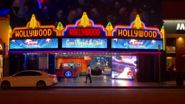 Hollywood Wax Museum Walk Fame Los Angeles Usa November 2023 — Stock Video