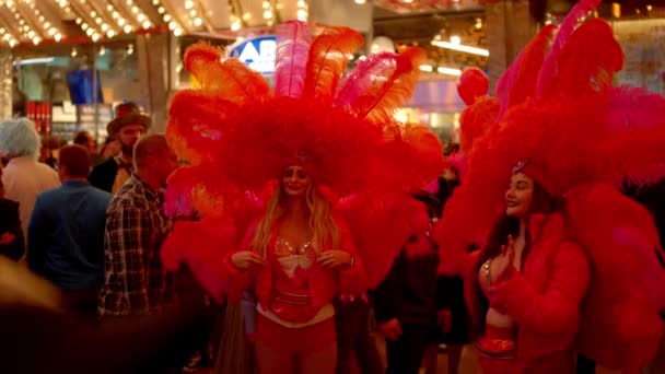 Gran Fiesta Halloween Fremont Street Centro Las Vegas Las Vegas — Vídeo de stock