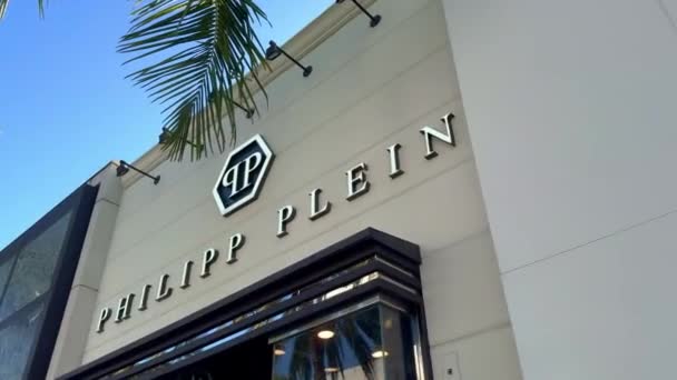 Philipp Plein Store Rodeo Drive Beverly Hills Los Angeles Usa — Stockvideo
