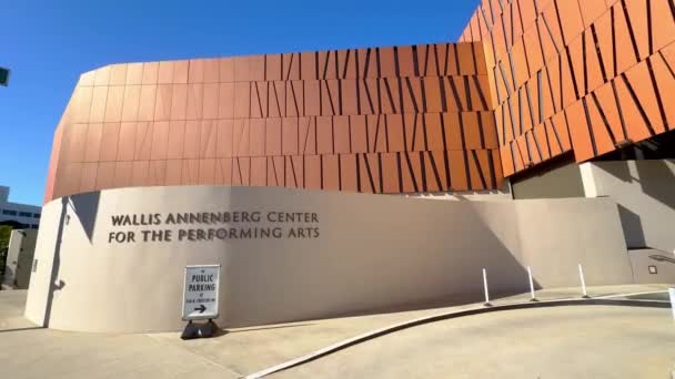 Wallis Annenberg Center Performing Arts Beverly Hills Los Angeles Usa — Video Stock