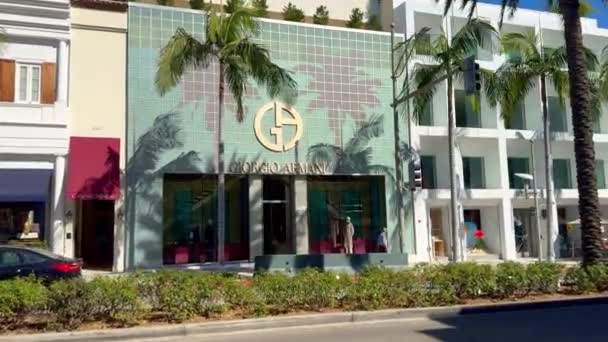 Magasin Giorgio Armani Rodeo Drive Beverly Hills Los Angeles États — Video