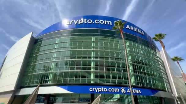 洛杉矶的Crypto Com竞技场前Staples竞技场 Los Angeles 2023年11月5日 — 图库视频影像