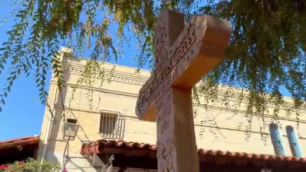 Ulica Olvera Hiszpańskiej Meksykańskiej Dzielnicy Los Angeles Podróże — Wideo stockowe
