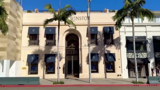 Harry Winston Store Rodeo Drive Beverly Hills Los Angeles Usa — Stock Video