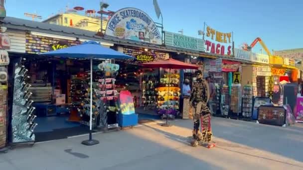 Venice Beach Oceanfront Walk Californië Los Angeles Verenigde Staten November — Stockvideo