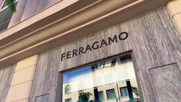 费拉加莫商店位于比佛利山庄 美国洛杉矶角 2023年11月5日 — 图库视频影像