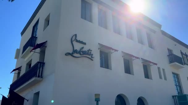 Магазин Christian Louboutin Royal Drive Beverly Hills Лос Анджелес Сша — стоковое видео