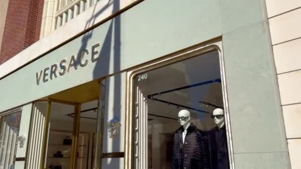 Magasin Versace Rodeo Drive Beverly Hills Los Angeles États Unis — Video