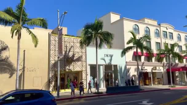 Dior Store Rodeo Drive Beverly Hills Los Angeles Usa 2023 — Stock video