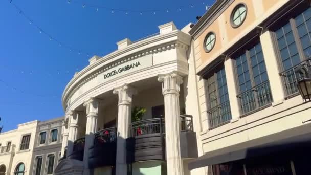Магазин Dolce Gabbana Royal Drive Beverly Hills Лос Анджелес Сша — стоковое видео
