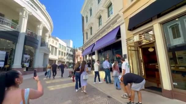 Beverly Hills Teki Rodeo Lüks Mağazaları Los Angeles Abd Kasım — Stok video