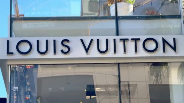 Inggris Louis Vuitton Store Rodeo Drive Beverly Hills Los Angeles — Stok Video