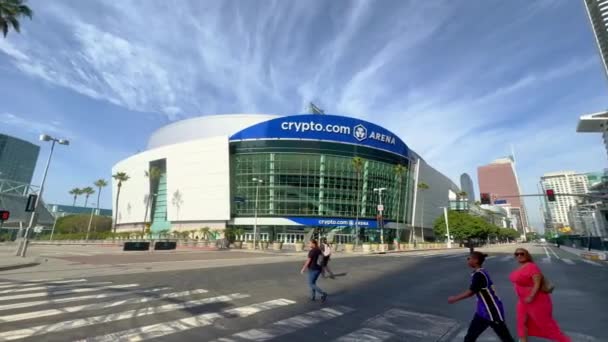 Crypto Com Arena Los Ángeles Staples Arena Los Angeles Usa — Vídeo de stock